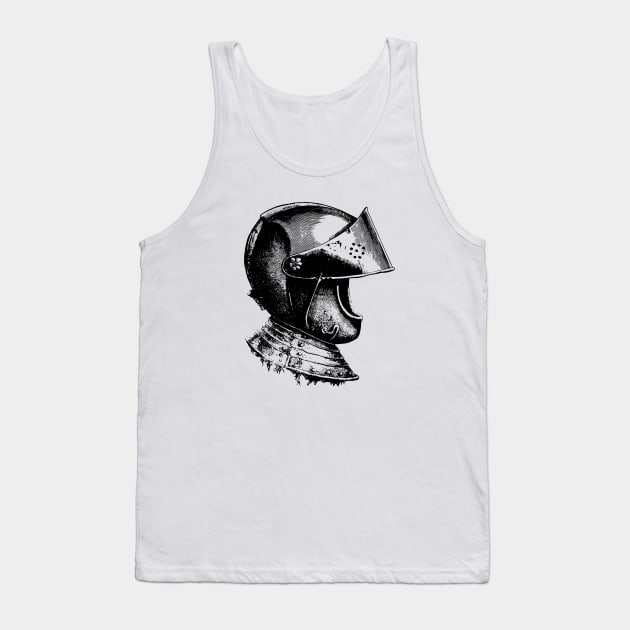 Knight Helmet Tank Top by linesdesigns